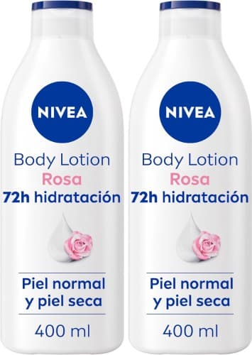 NIVEA Pink Body Lotion | Loção corporal com óleo de argão e fragrância de rosa hidratação profunda 72 horas 400 ml