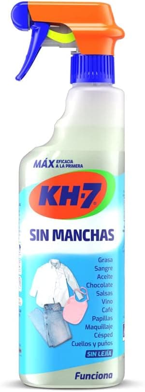 KH-7 Tira-nódoas | Remove todos os tipos de manchas, vinho, chocolate, tomate, gordura, óleo, sangue, maquilhagem e muito mais, pulverizador, 715 ml