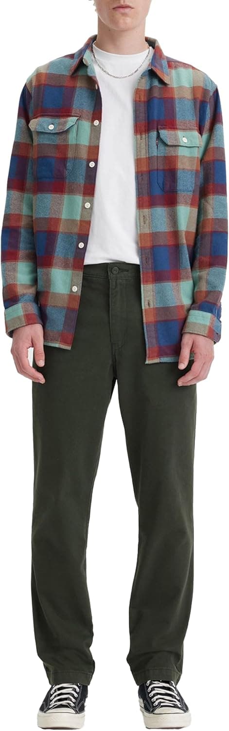 Levi's XX Chino Authentic Straight | Calças para homem em algodão com corte reto e estilo casual em preto lavado