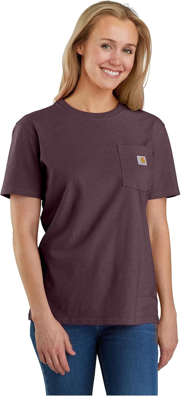 Carhartt K87 | T-shirt larga de algodão com bolso para mulher