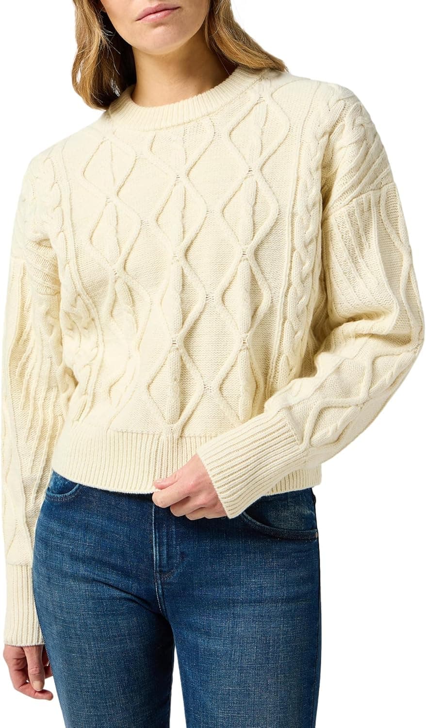 Wrangler Cable Knit Sweater camisola para mulher