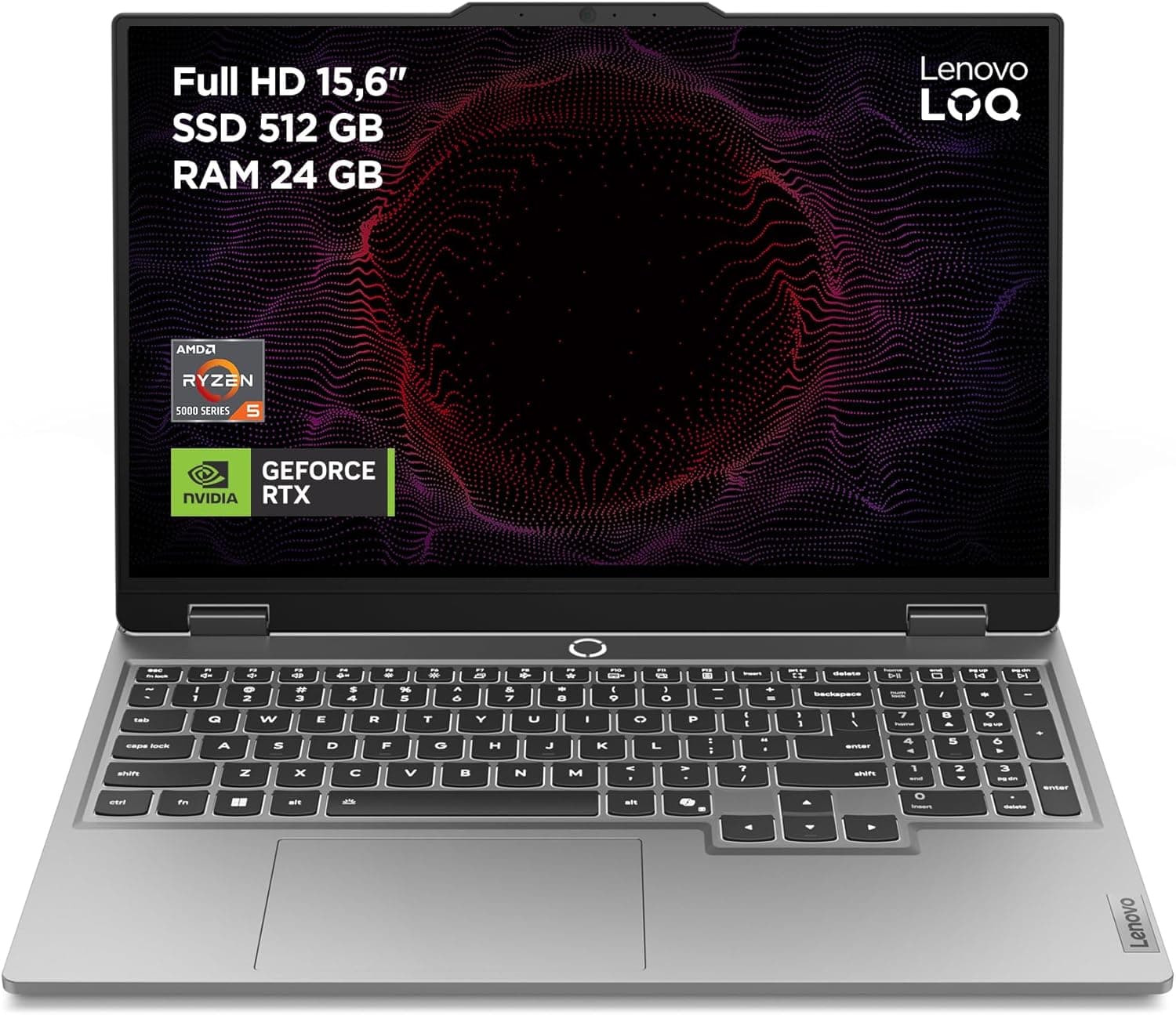Lenovo LOQ Gen 9 Computador portátil Gaming IA FHD de 15,6", 144 Hz (AMD Ryzen 5 7235HS, NVIDIA GeForce RTX 3050, 24 GB RAM, 512 GB SSD, Wi-Fi 6, sem sistema operacional)