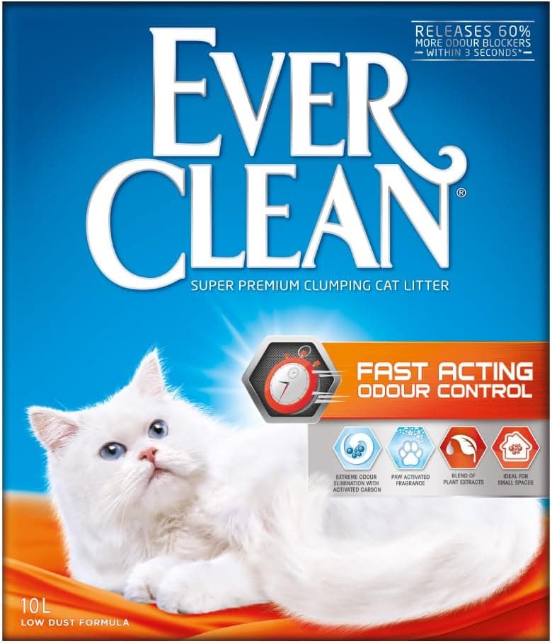 Ever Clean Areia para gatos Fast Acting Odour Control, 10 litros, perfumada