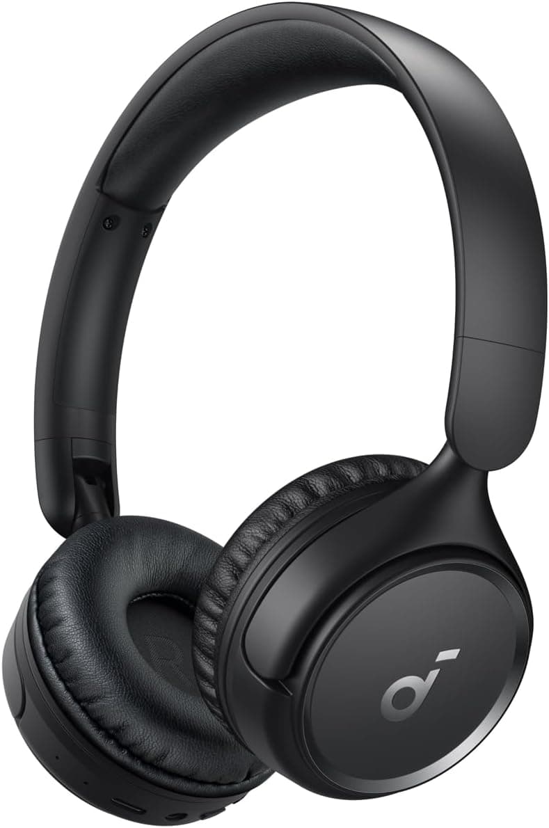 Soundcore Auriculares sem fios Bluetooth diadema H30i, design dobrável, graves charutos, 60H de reprodução, Bluetooth 5.3, leves e confortáveis, conectividade de aplicativos, conexão multiponto