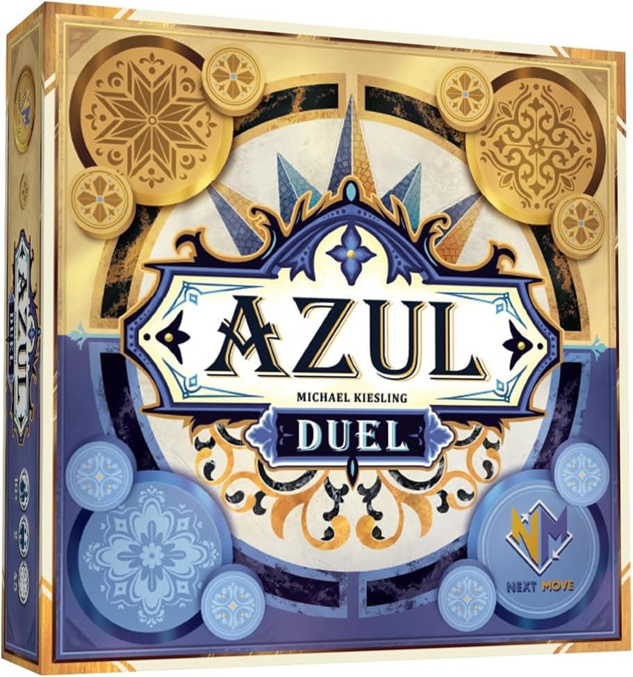 Next Move Azul Duel, Espanhol, Jogo de mesa tático para dois jogadores com um design, jogo de estratégia, a partir de 10 anos, 45 minutos