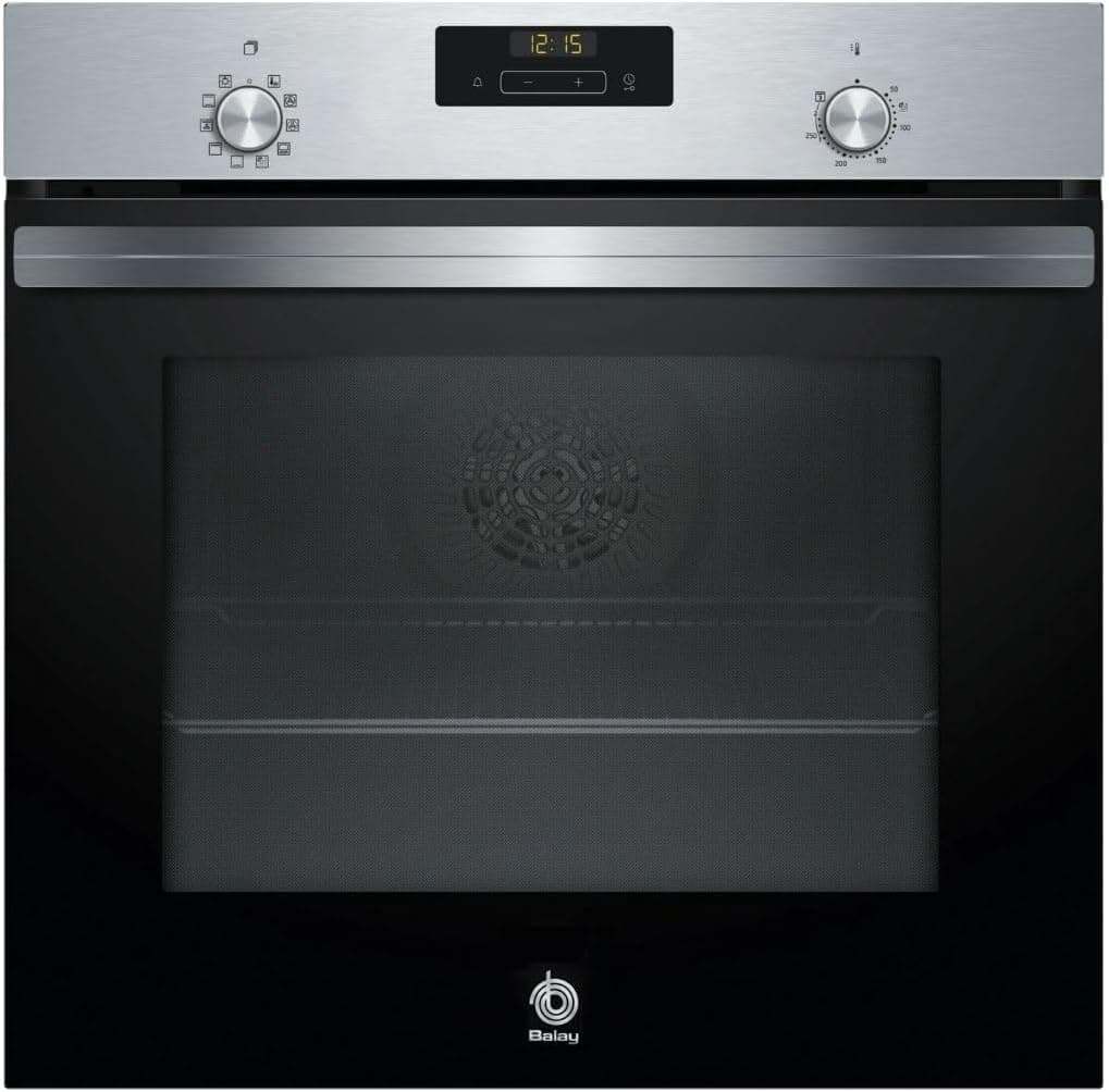 Balay - Forno, 60 x 60 cm, controlo confortável, assistente de limpeza Aqualisis, aço inoxidável, 3HB4131X2