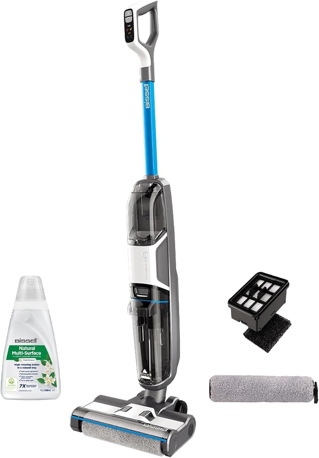 Bissell CrossWave HF3, aspirador de mão sem cabos, aspiração e roupa num só passo, vassoura vertical leve, com 25 minutos de automonomia, aspirador de água, apenas para pisos duros, 3598N