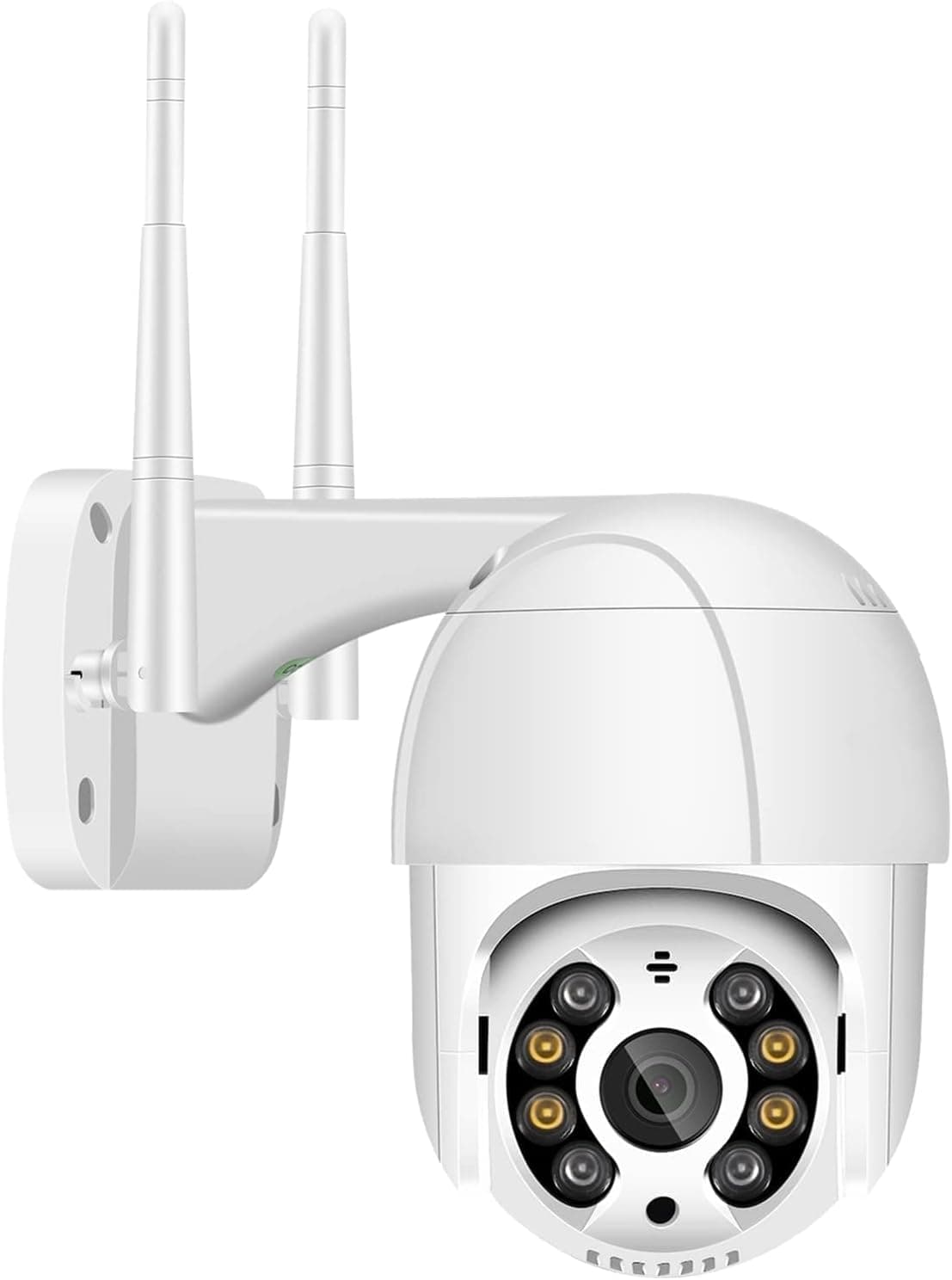1080P Cameras de vigilância WiFi, câmara Wi-Fi exterior motorizada à prova d'água IP66 com áudio bidirecional, visão noturna colorida de 30 m deteção de movimento monitorização inteligente