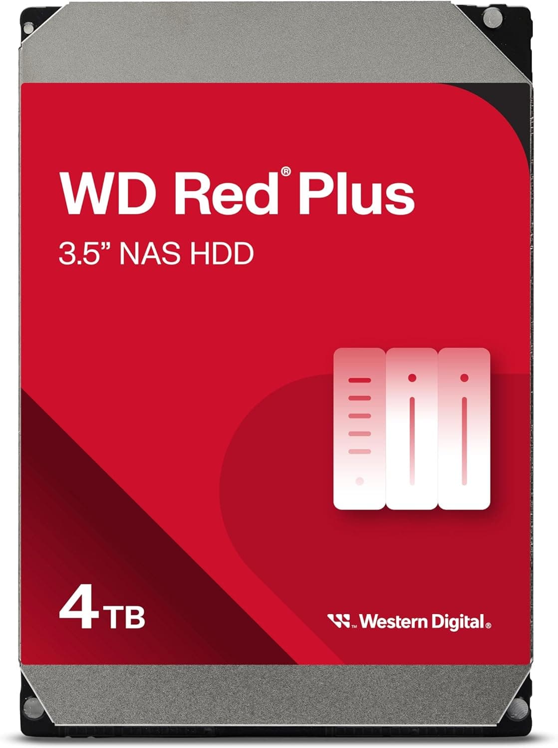 Western Digital Red Plus 4TB | Disco rígido interno 3,5'' SATA para NAS com 256 MB de cache