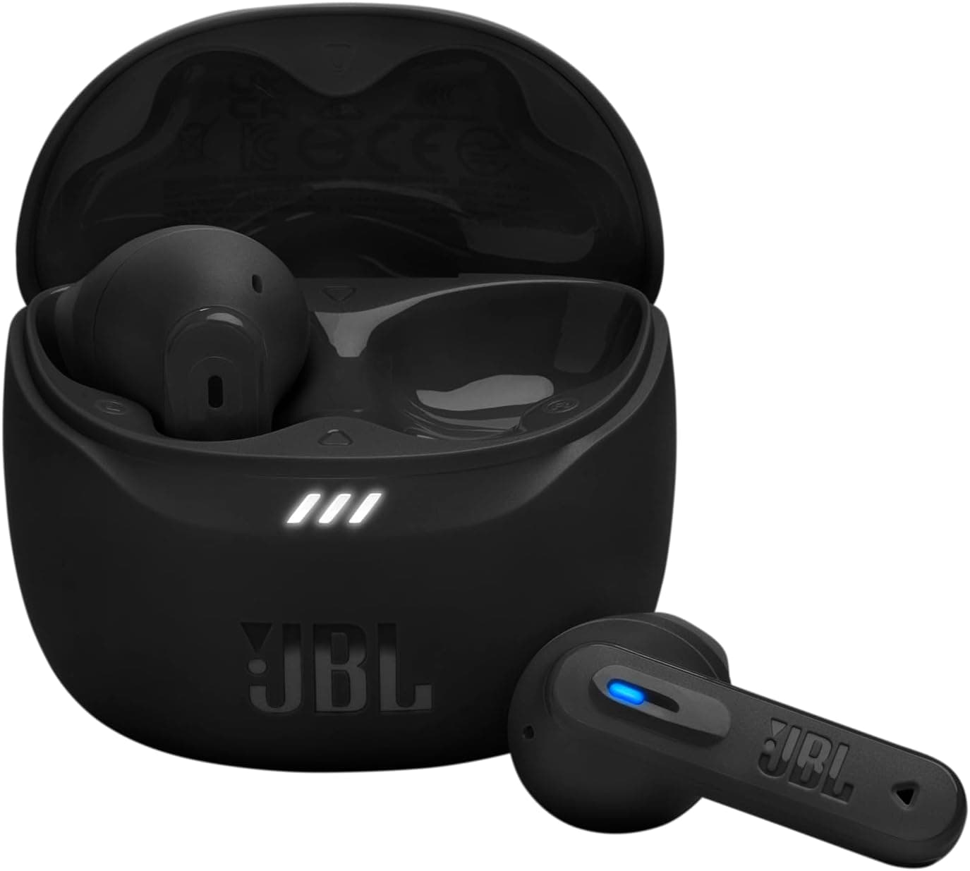 JBL Tune Flex 2, auriculares sem fios Bluetooth e cancelamento de ruído. Autonomia de até 48 horas, IP54 resistente à água e ao pó, conexão multiponto, design ergonómico e aberto, preto