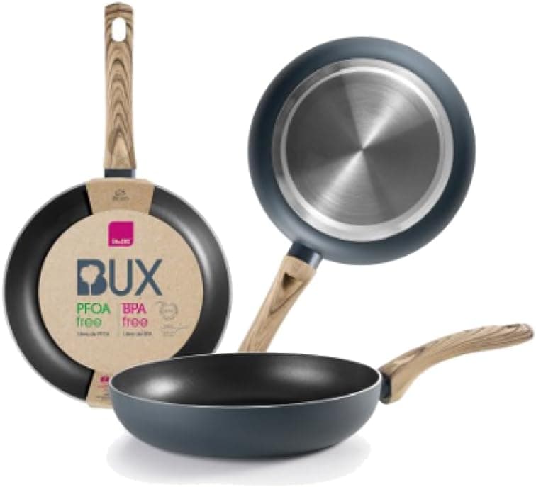 IBILI Bux 24 cm | Frigideira em alumínio com pega de madeira e revestimento antiaderente para indução