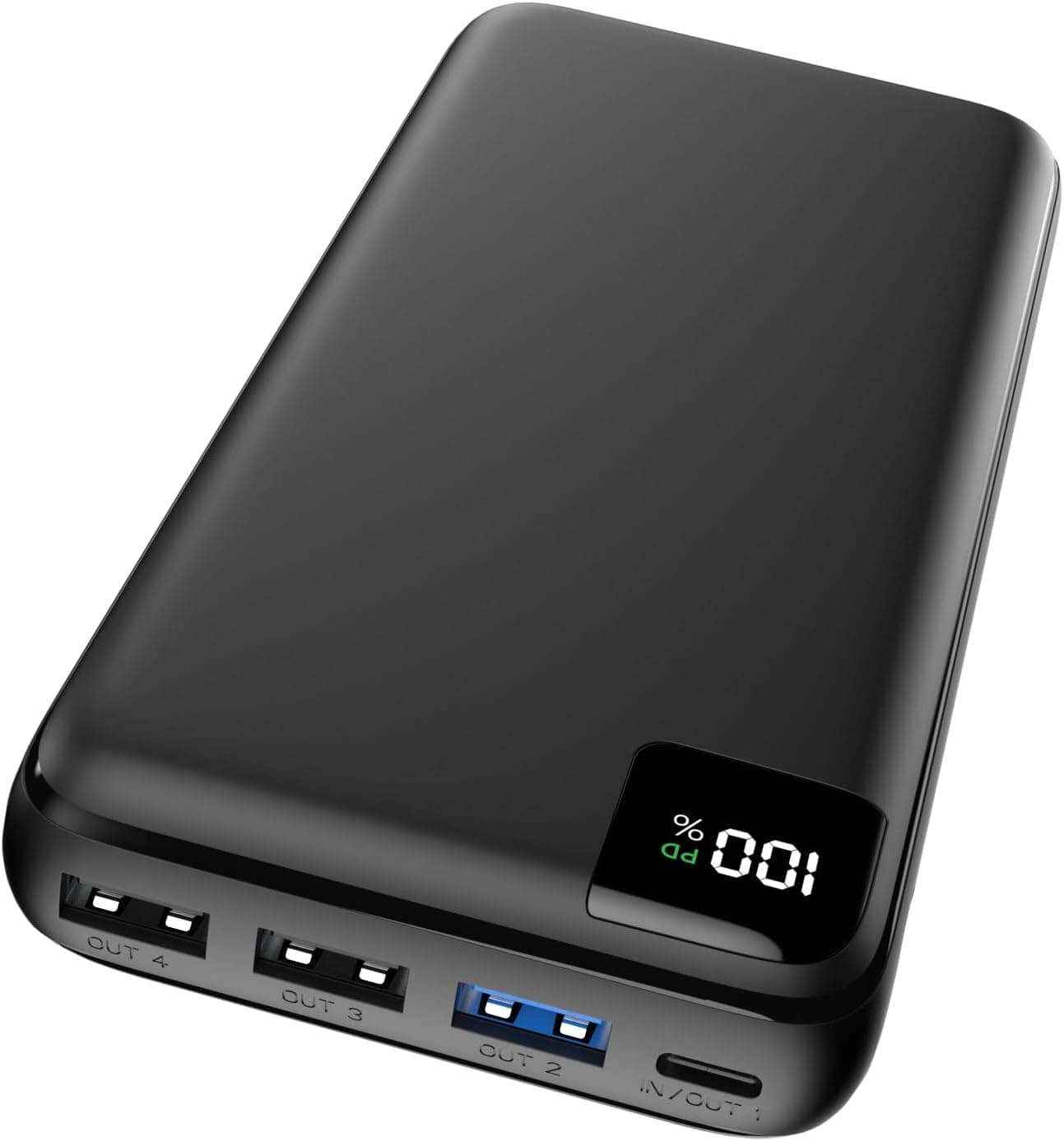 Bateria externa 27000 mAh Power Bank - Bilivein 22,5 W carregador portátil USB C com 4 saídas Power Bank carregamento rápido PD com ecrã LED para telemóvel tablet