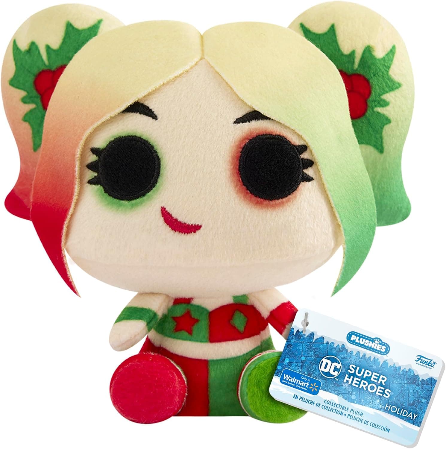 Funko Pop! Plush: DC Holiday - 4" Harley Quinn - DC Comics - Brinquedo macio - ideia de presente de aniversário - Mercadoria oficial 