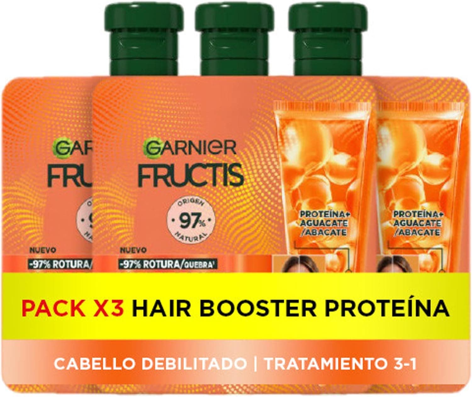 GARNIER PACK HAIR BOOSTERS PROTÉINA (X3)
