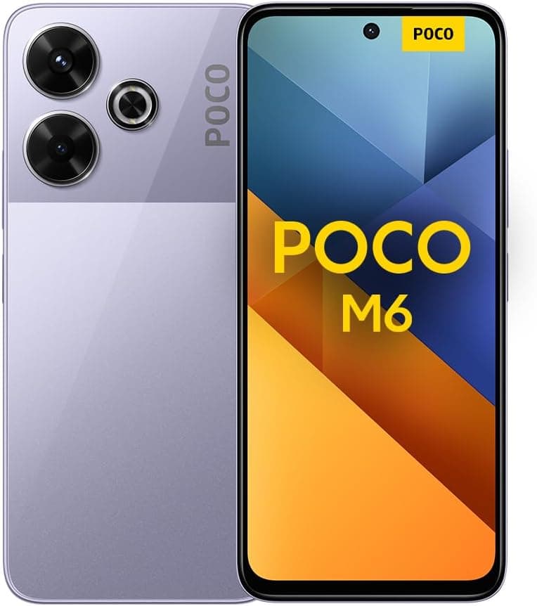 Xiaomi Poco M6 - Smartphone de 6+128 GB, ecrã AMOLED de 90 Hz FHD+, MediaTek Helio G91-Ultra, câmara de 108 MP, 5030 mAh, roxo