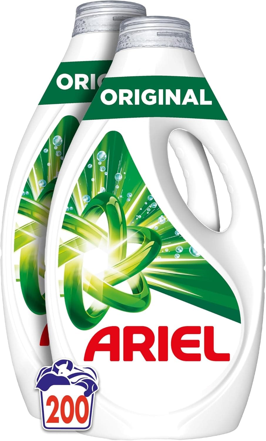 Ariel Detergente de máquina de lavar líquido 200 lavagens, original, sabão limpeza melhorada em ciclos mais frios com a tecnologia exclusiva de limpeza a frio