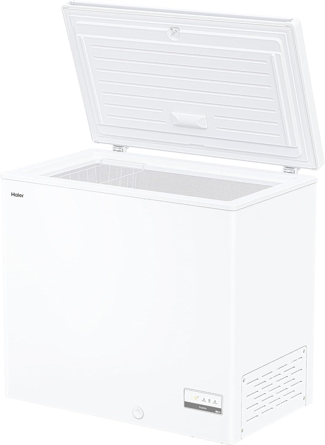 Haier HCE200D Arca congeladora horizontal, 196 L, largura de 91,5 cm, função Fast Freeze e super congelação, 1 cesto metálico, display digital, interior de alumínio texturizado, puxador exterior
