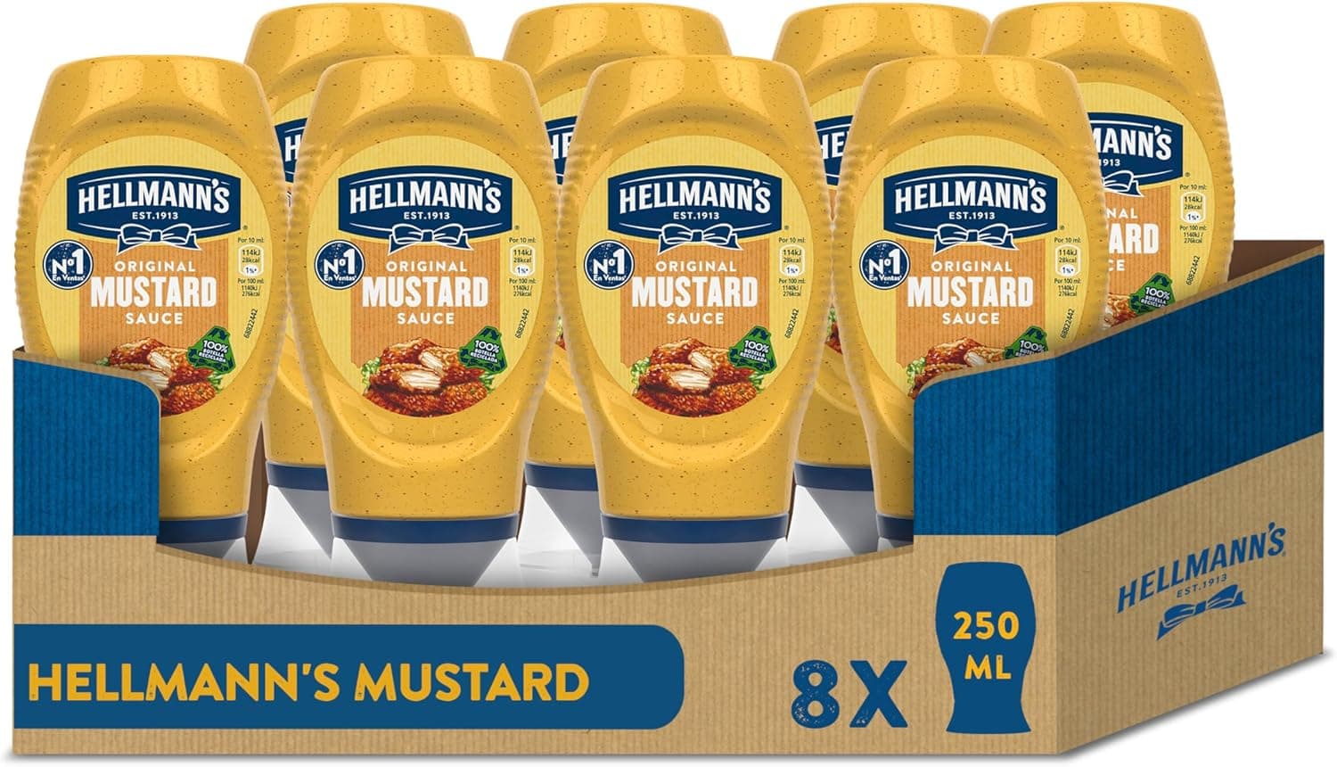 Hellmann's Molho de mostarda, 250 ml x 6