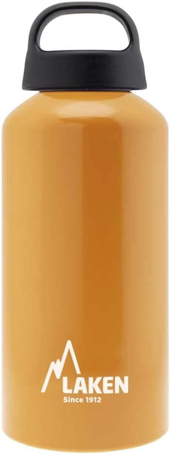 LAKEN Classic Garrafa de água cantil de alumínio com tampa de rosca e boca larga, 600 ml
