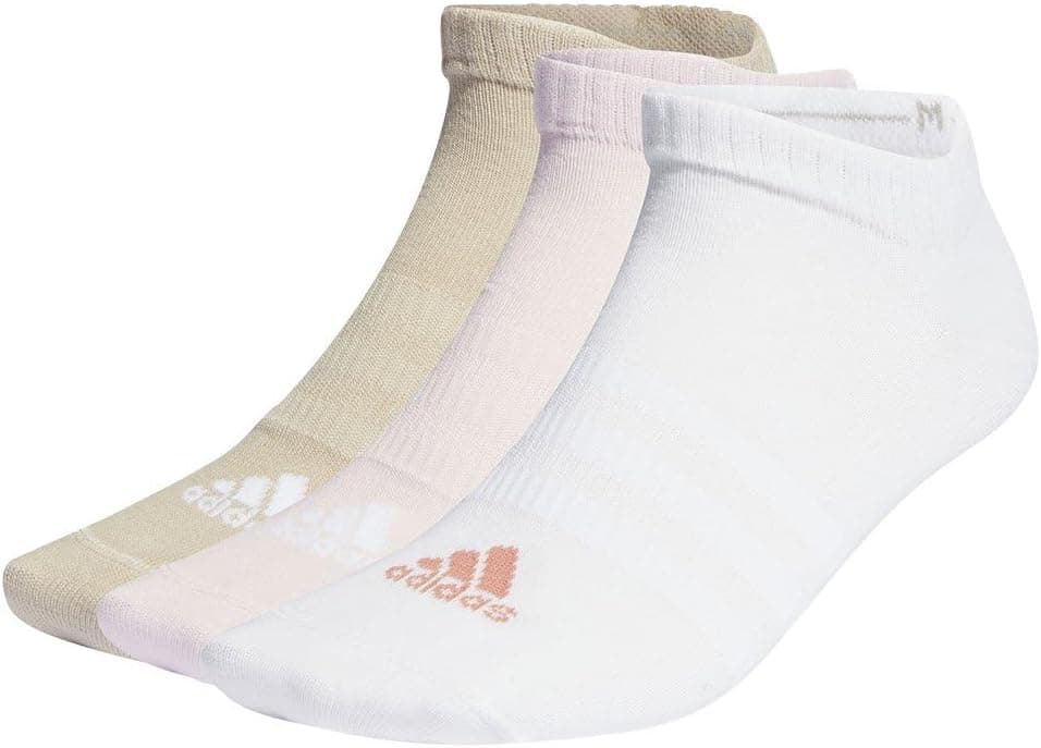 adidas Thin And Light Sportswear Low-cut Socks, Meias unissexo para adulto, pack de 3 pares