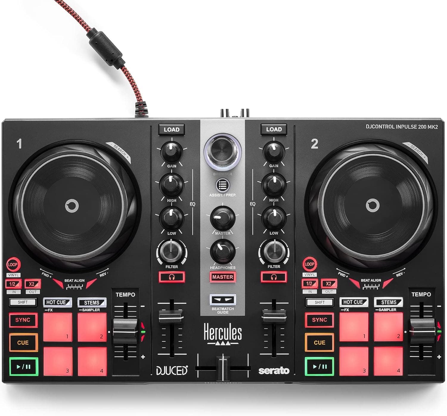 Hercules DJControl Inpulse 200 MK2 Controlador de DJ ideal para aprender a misturar