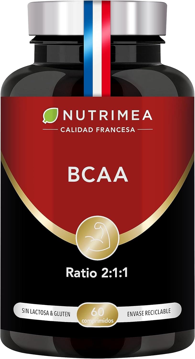 Nutrimea BCAA 2:1:1 | Aminoácidos essenciais com vitamina B6 para síntese proteica e recuperação, 60 cápsulas