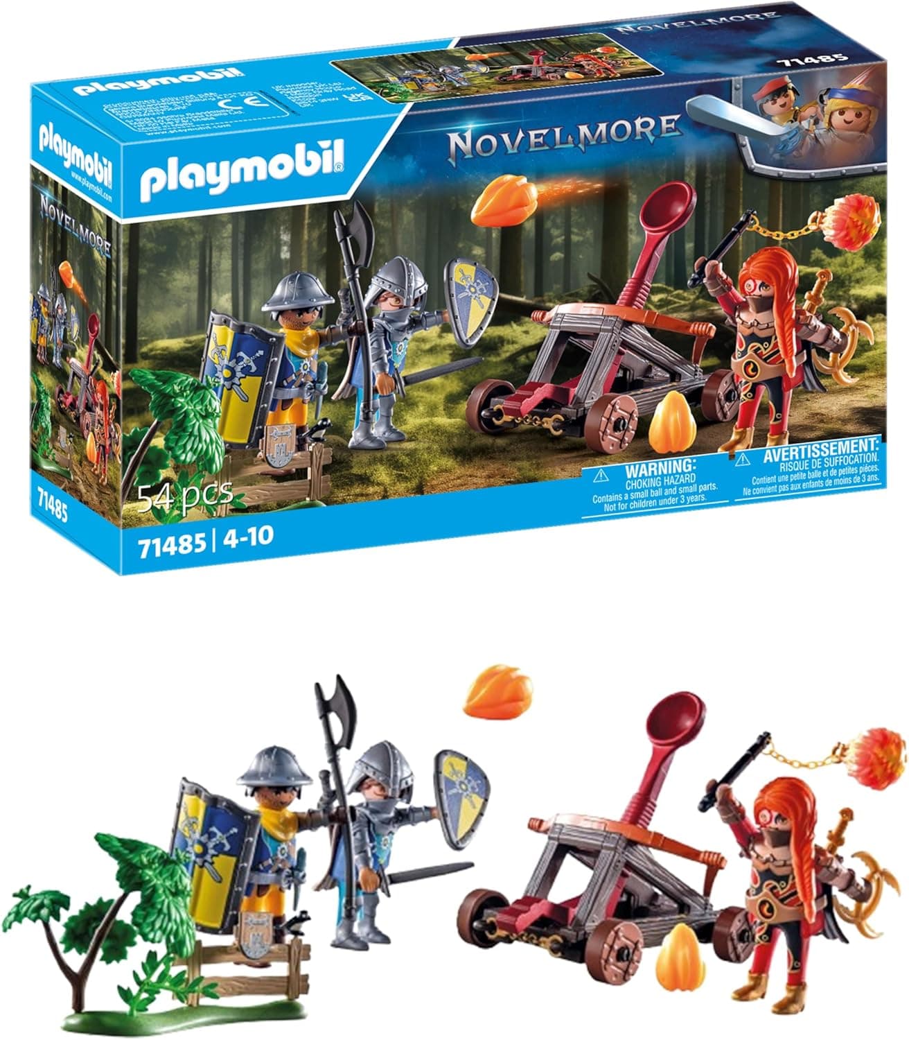 PLAYMOBIL Novelmore 71485 Emboscada na estrada, luto entre os cavalheiros de Novelmore e os bandidos de Burnham, jogos de RPG imaginativos e divertidos, brinquedos para crianças a partir de 4 anos