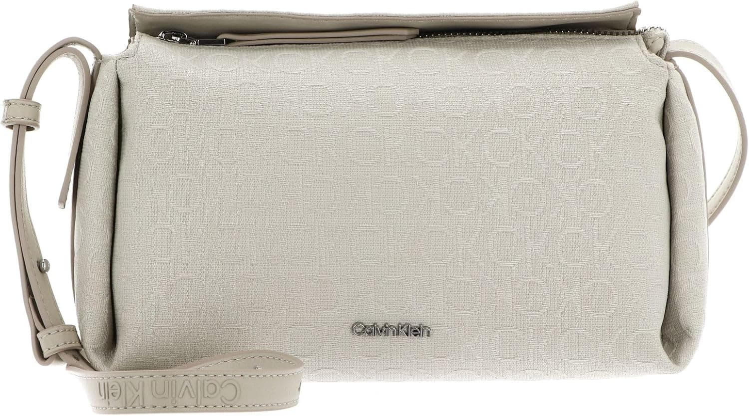 Calvin Klein Gracie Mini Bag_jcq K60k611753, Crossover para mulher, cinzento (Stoney Bege Jacquard macacão), tamanho único, Cinzento (Stoney Bege Jacquard Macaco), Tamanho único