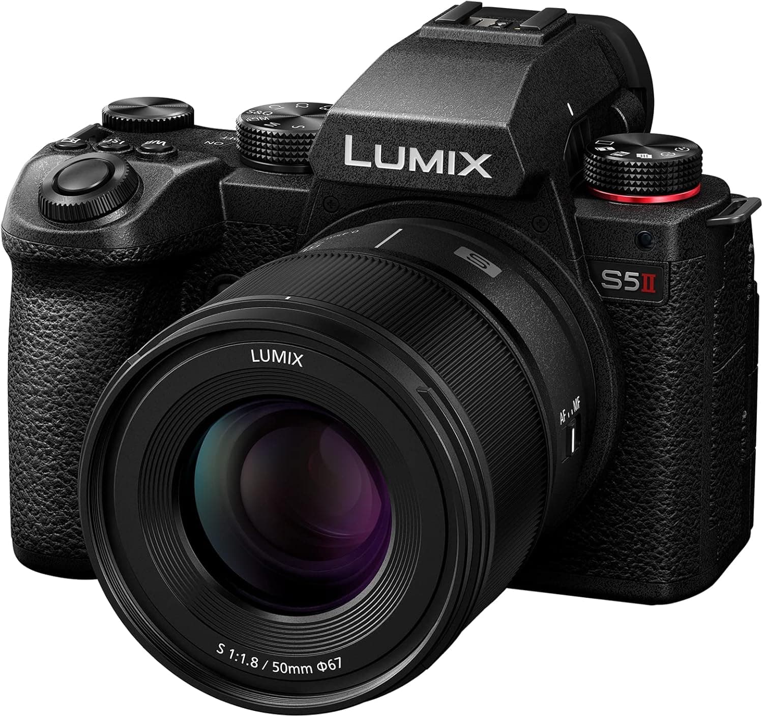 Panasonic LUMIX DC-S5 II | Câmara mirrorless full frame com objetiva 50 mm F1.8 gravação 4K 60p e 6K 30p Wi-Fi e ecrã articulado