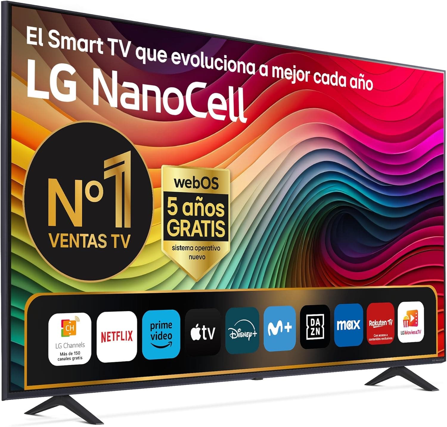 LG 65NANO81T6A 65", 4K NANOCELL, Smart TV, HDR10, WebOS24, série 81, processador potente e inteligente, Dolby Digital Plus, jogando, Alexa/Google Assistant, preto