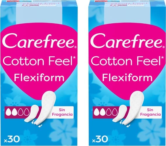 Carefree Salvaslips Flexiform White 30 unidades x 2