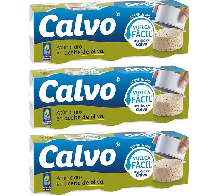 Calvo Atum claro em azeite, pack de 9 x 65 g