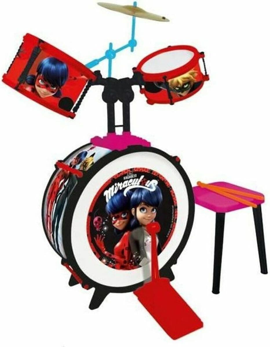 REIG Ladybug Miraculous | Bateria de 3 peças para crianças
