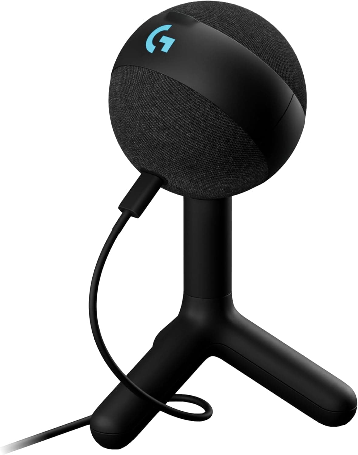 Logitech G Yeti Orb, microfone condensador RGB com LIGHTSYNC para jogar, microfone USB para streaming, cardióide, plug and play USB para PC/Mac, preto
