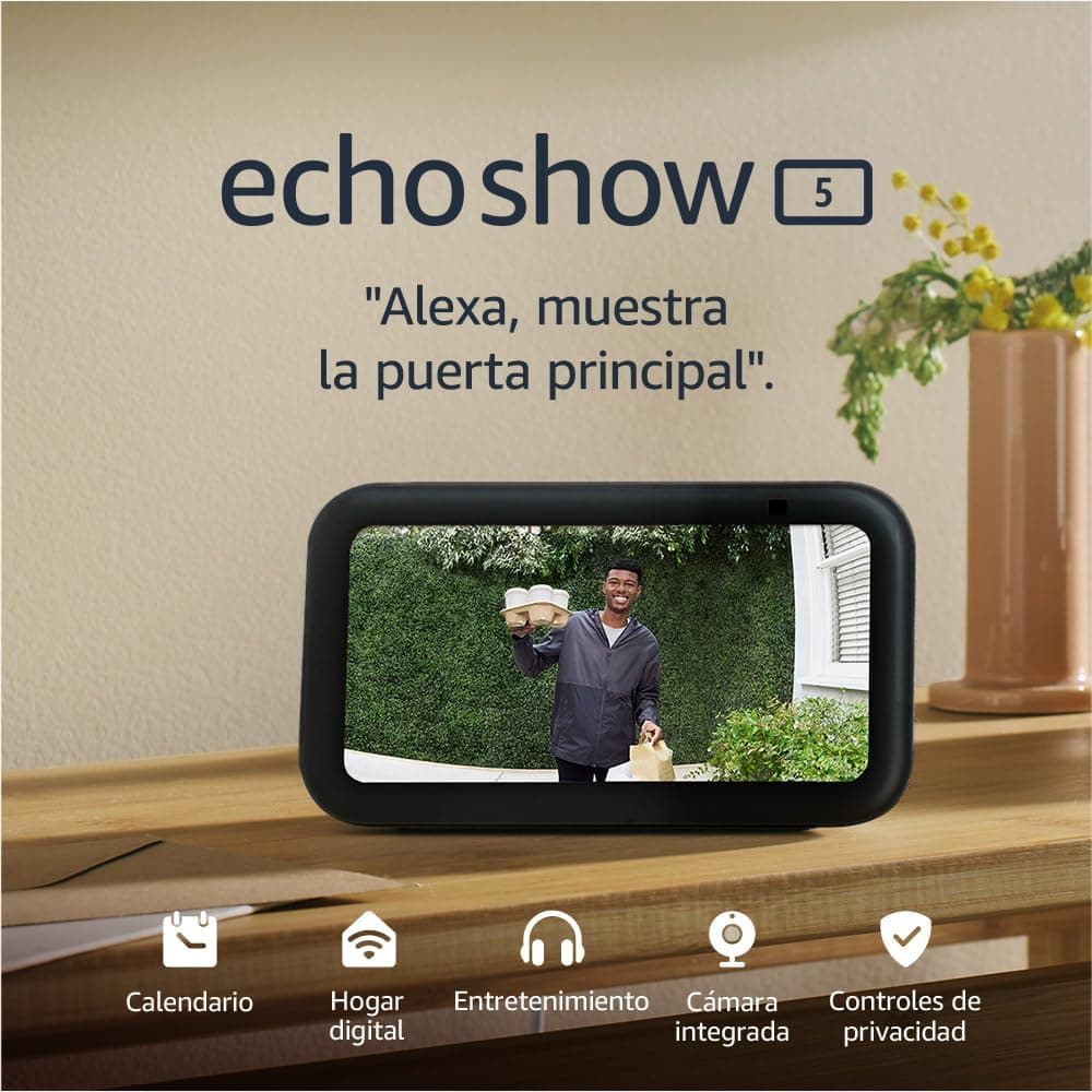 Echo Show 5 (Última Geração) | Tela sensível ao toque inteligente com Alexa projetada para controlar seus dispositivos domésticos digitais e mais | Antracite