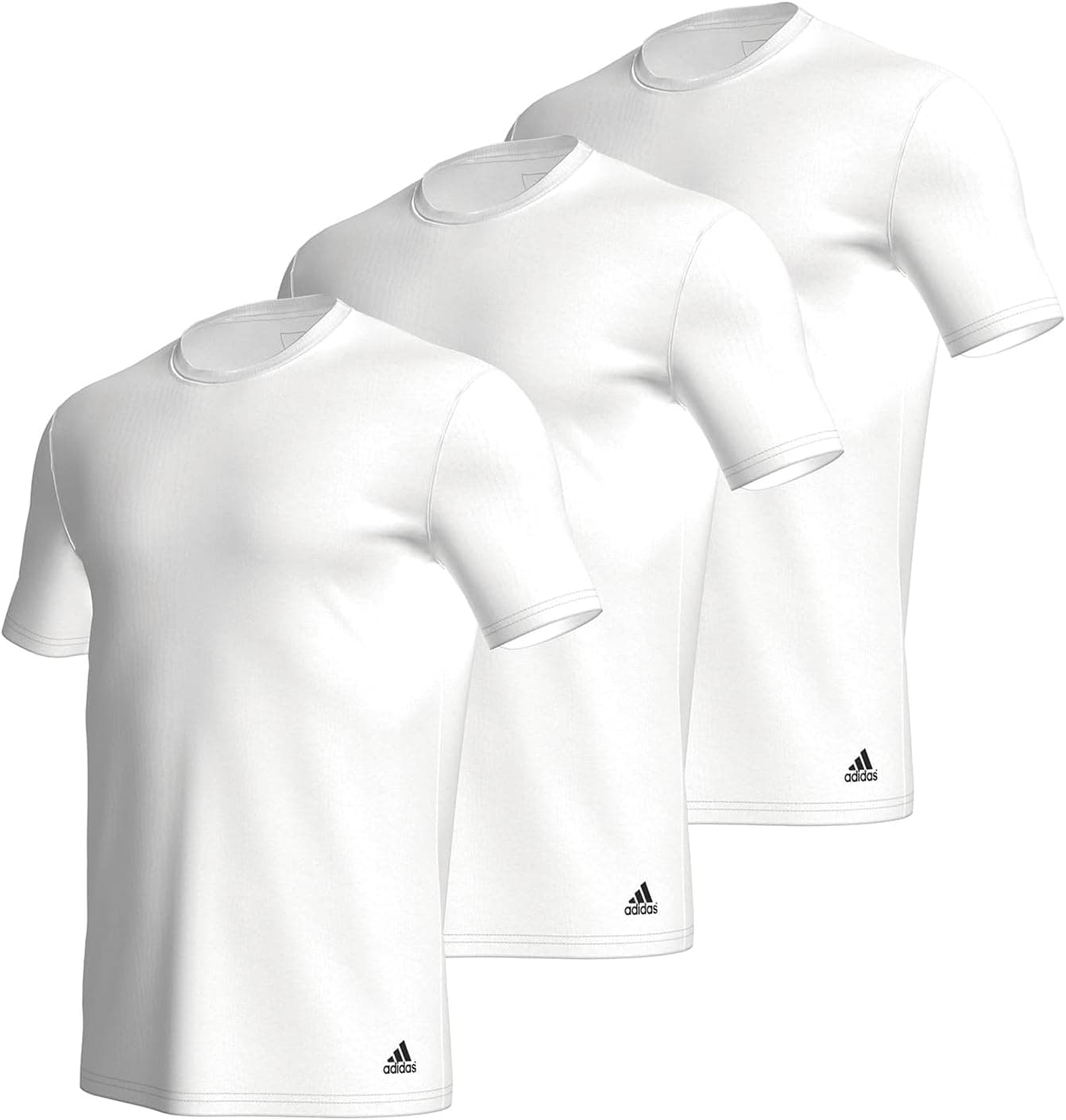 adidas T-shirt de base superior para homem, 3 unid
