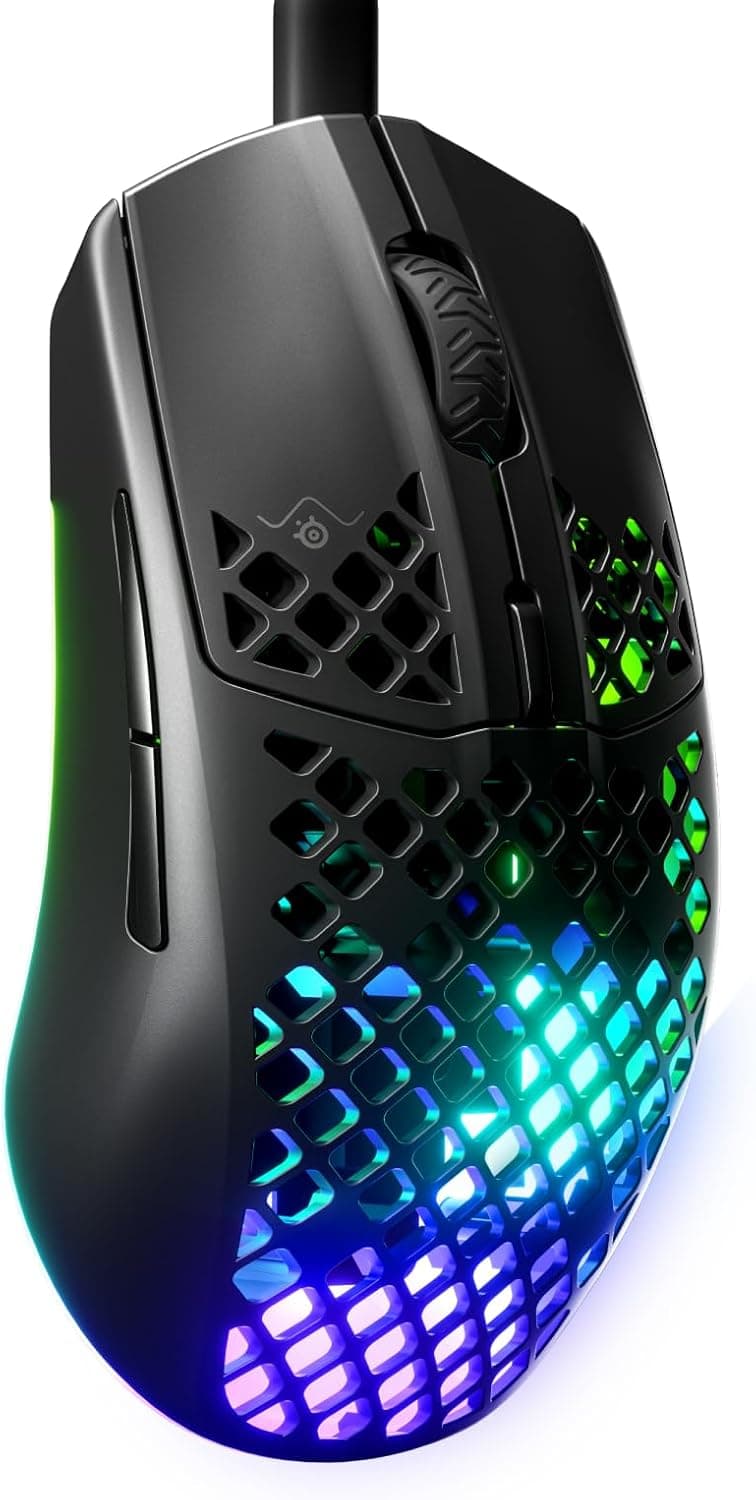 SteelSeries Aerox 3 | Rato gaming com design ultraleve à prova de água e iluminação RGB