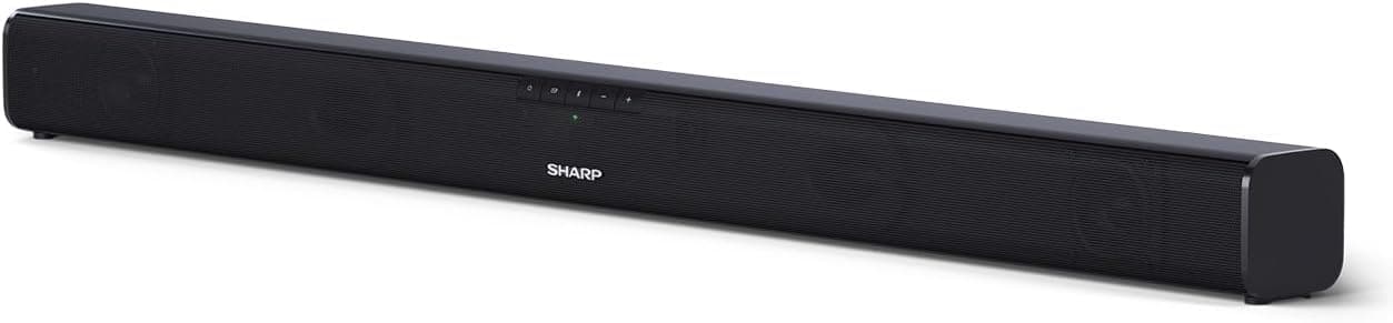 Sharp HT-SB110 Barra de som, cinema em casa, Bluetooth, HDMI, ARC/CE, potência máxima total de saída 90 W, controlo remoto, 80 cm, cor preta