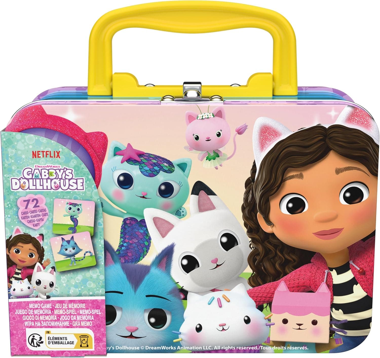 SPIN MASTER GAMES - Jogo de mesa Memory Gabby's Dollhouse - jogo de memória das casas de bonecas de Gabby - 6068654 - brinquedos para meninas 3 anos presente menina 3 anos