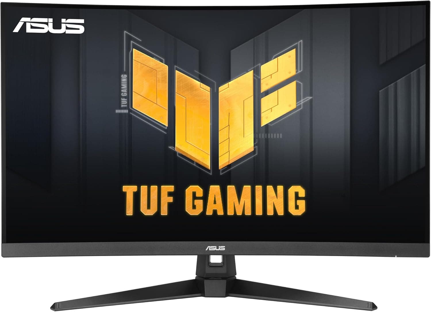 ASUS TUF Gaming VG32WQ3B Monitor Gaming QHD de 31,5 polegadas, curvo, 180 Hz, ELMB, FreeSync, tempo de resposta de 0,5 ms, 90% DCI-P3, HDR, DisplayWidget Center
