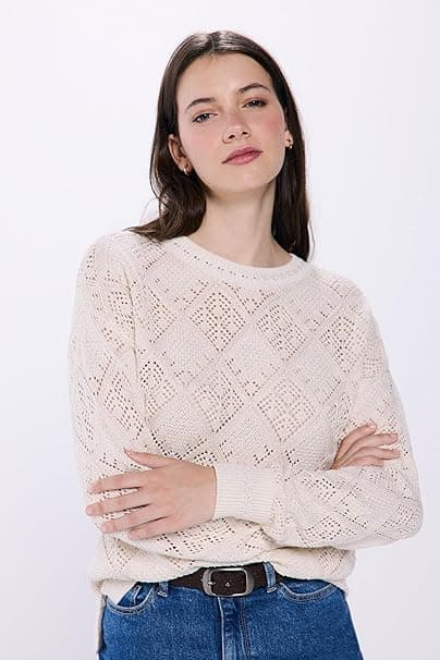 SPRINGFIELD | Jersey de malha para mulher com detalhe de padrão geométrico