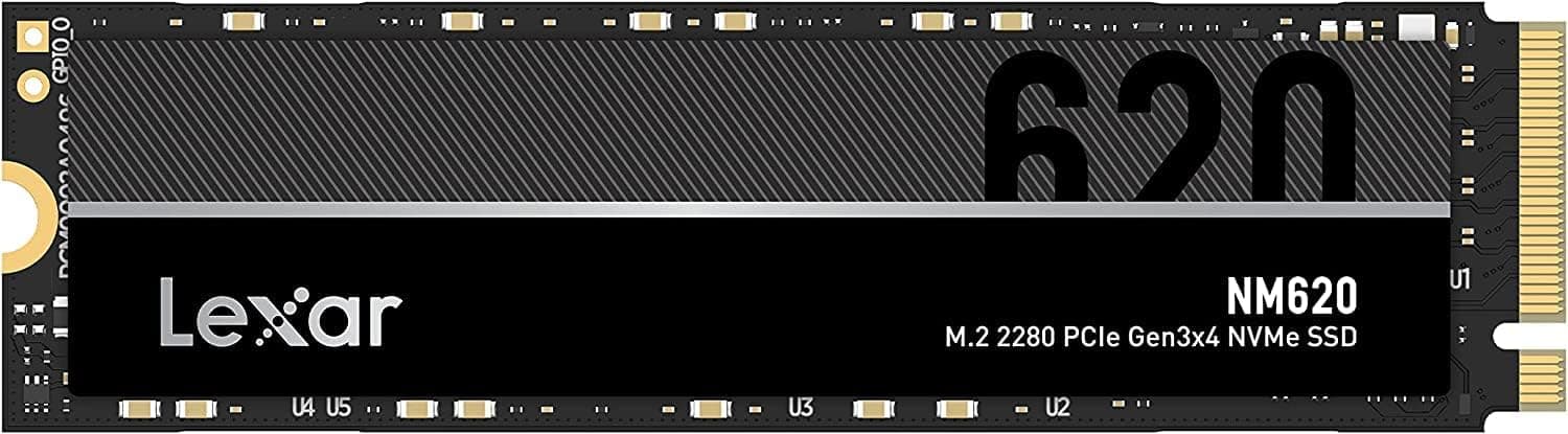 Lexar NM620 SSD 256GB, M.2 2280 PCIe Gen3x4 NVMe 1,4 SSD interno, até 3500 MB/s de leitura, escrita de 1300 MB/s, para jogadores e entusiastas de PC (LNM620X256G-RNA. NNG)