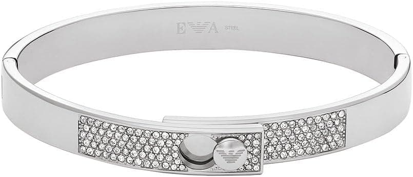 Pulseira Emporio Armani para Mulher em Aço Inoxidável com Fecho de Correr ou Clipe