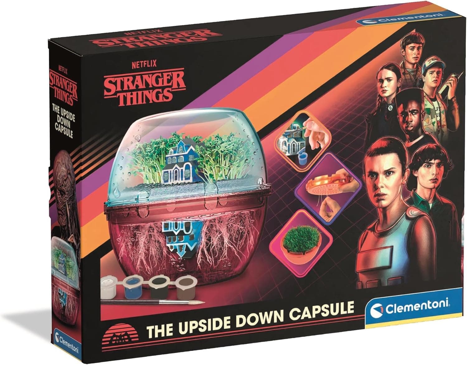 Clementoni Stranger Things Casa de Vecna e o outro lado, brinquedo criativo, para crianças