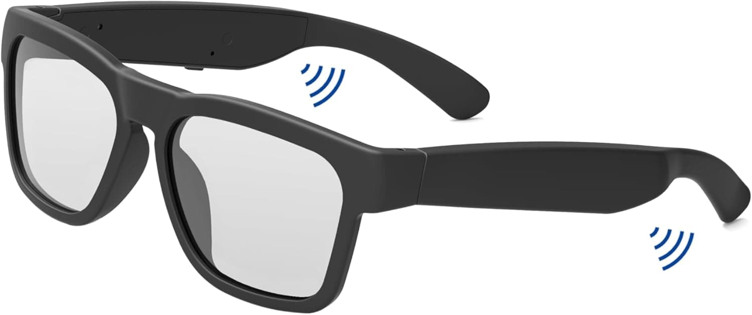 OhO Sunshine | Óculos de sol áudio com Bluetooth 5.2, altifalante aberto, microfone HD e lentes polarizadas resistentes ao impacto