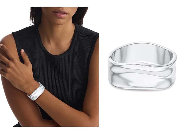 Calvin Klein Pulseira para mulher coleção ELEMENTAL de aço inoxidável polido