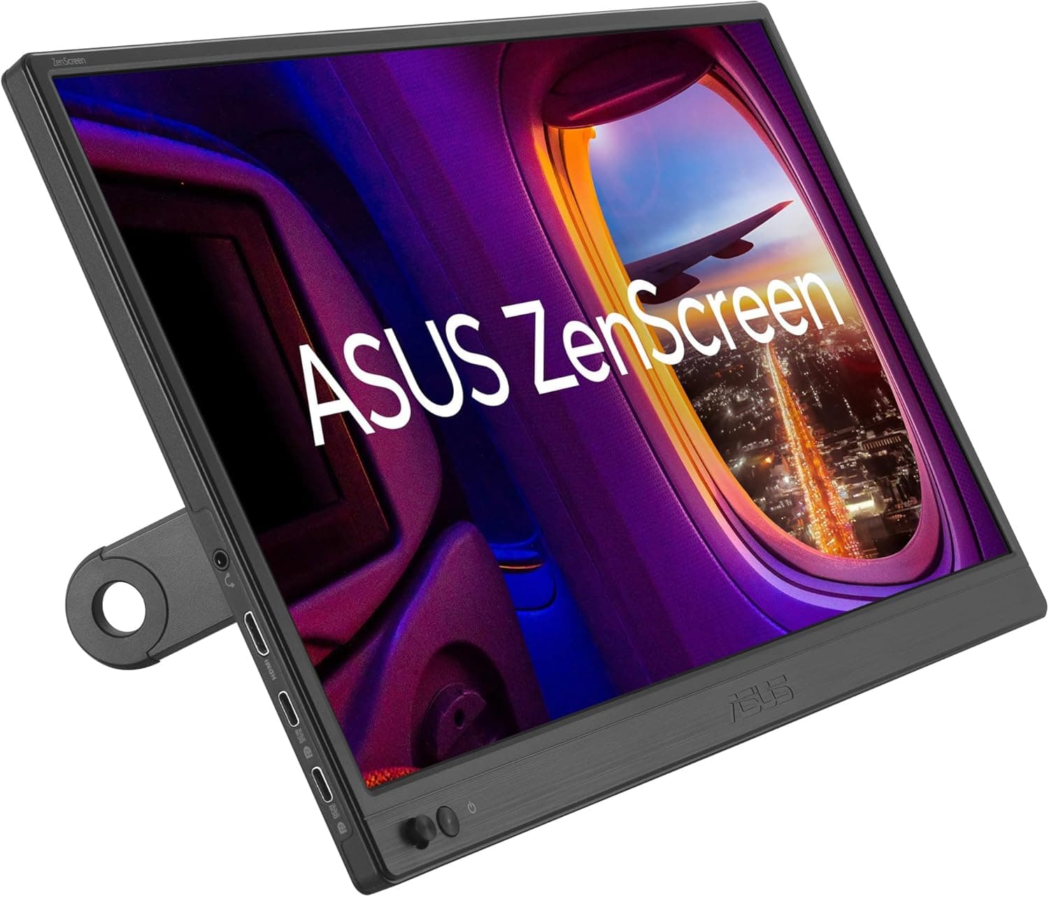 ASUS ZenScreen MB169CK Monitor USB portátil de 16 polegadas, 15,6 polegadas visíveis, Full HD, IPS, duplo USB tipo C, anti-intermitência, filtro de luz azul, superfície anti-reflexo, suporte de 360°
