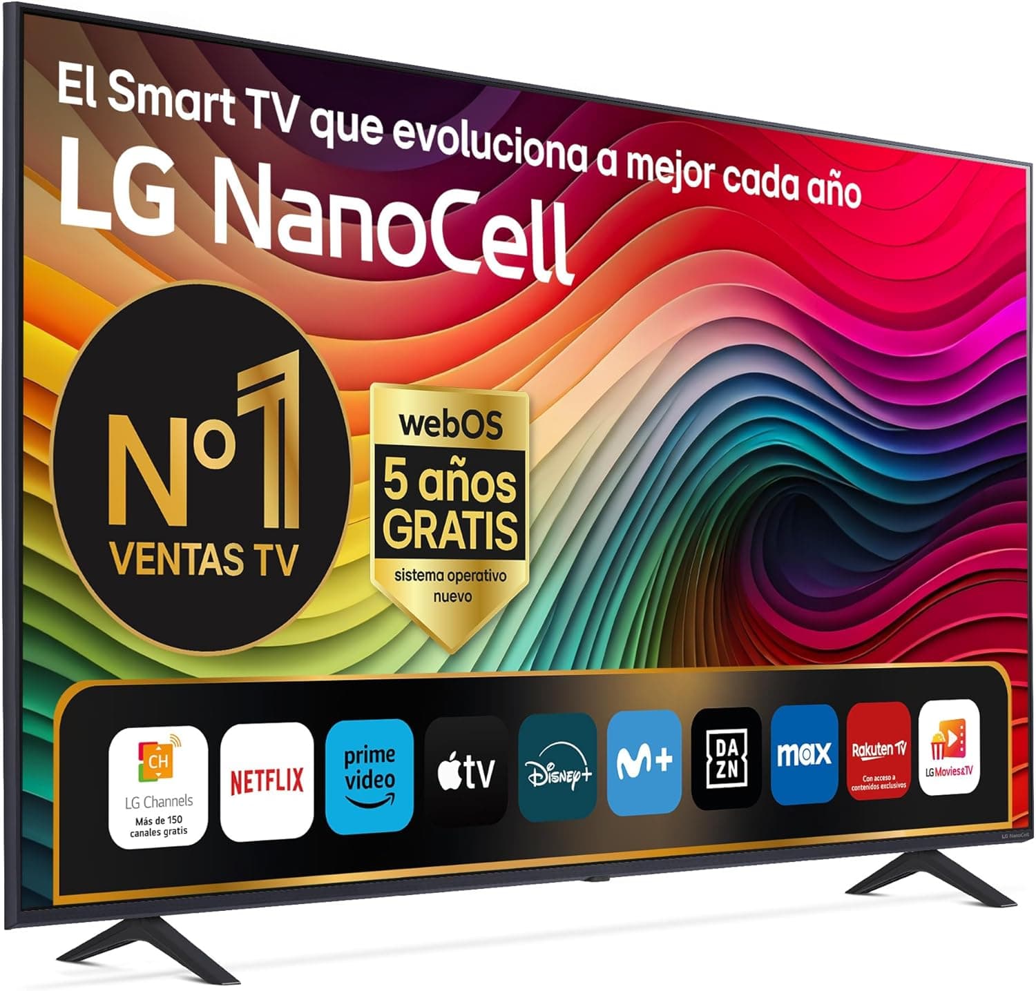 LG 55NANO81T6A 55", 4K NANOCELL, Smart TV, HDR10, WebOS24, série 81, processador potente e inteligente, Dolby Digital Plus, jogando, Alexa/Google Assistant, preto