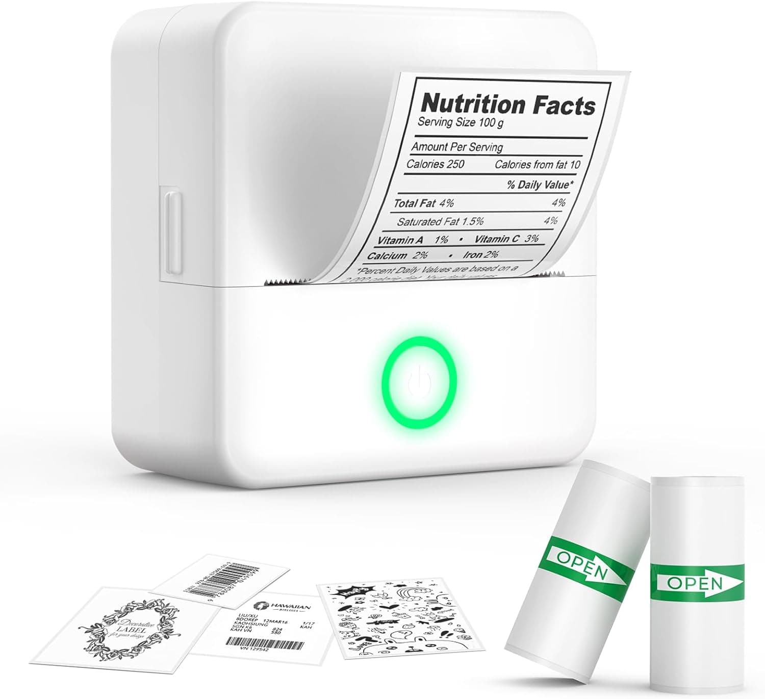 ETROBOT Etiquetadora Térmica Portátil, Mini Impressora de Etiquetas Autocolantes com 2 Rolos, Ideal para Casa e Escritório