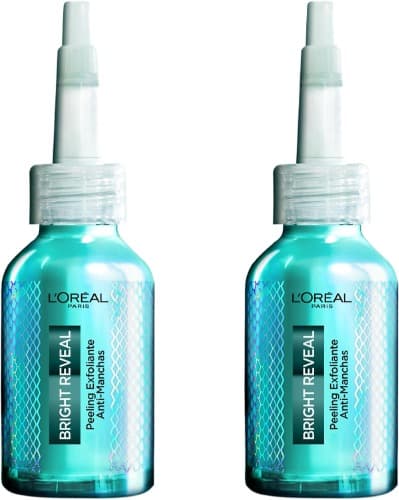 L'Oréal Paris Bright Reveal Peeling Esfoliação anti-manchas, para todos os tipos de pele, manchas pós-acne e manchas escuras, com niacinamida e 25% AHA + BHA PHA, 25 ml